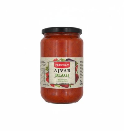 Geleneksel Balkan Ajvar – Közlenmiş Kırmızı Biber & Patlıcan Sosu (Doğal – Katkısız)